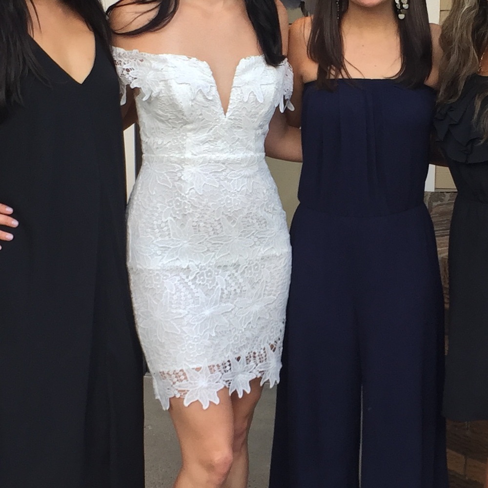 White cocktail dress